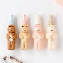 도낫도낫 베어 트래블 공병 세트 보틀 디스펜서 펌프 스프레이 곰 SD, 밀크티