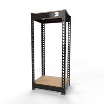 울트라랙 가로40x깊이30x높이90cm 2단 무볼트앵글 조립식앵글 선반 베란다선반 철제선반 가구, 흑색