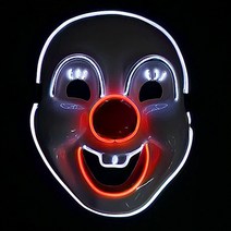 LED 광대 가면 마스크 관종템 유튜브 삐에로 얼굴 탈 쓸데없는선물 할로윈 파티 소품 행사 용품