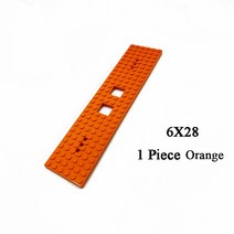 바퀴 업그레이드 원격 제어 부품 모터 적합 10254 기차 빌딩 블록 세트 Diy 전원 장난감, [14] 1Pc Orange base