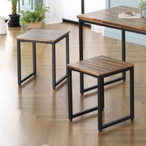 1인용 벤치의자 1인 벤치 식탁 의자 철제 미니 신발장 현관, 멀바우