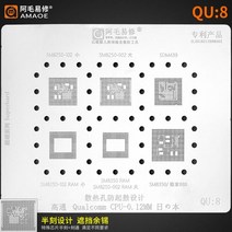 Amaoe CPU QU Q888 Qualcom MSM8996 전화 수리 도구 고정 장치 스틸 메쉬 주석 심기용 범용 리볼링 스텐실, 08 QU8