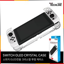 테크라인 닌텐도 스위치 OLED 크리스탈 투명케이스, 1개, 단품