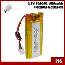 무선카플레이 카링크 gps 증폭기 재방사 네비게이션미러링 1000mah 리튬 이온 폴리머 배터리 3.7 v 102050 mp3 mp4 mp5 ktv 가정용 배터리 앰프 오디오, 3.7v, 1pcsph 2.0mm