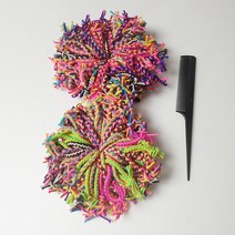 얌뚱이 100g+100g+이지컷 대용량 칼라고무밴드 어린이 유아 머리끈 고무줄 검정 헤어끈 선물