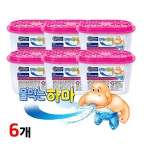 물먹는하마 옷장용 제습제 525ml, 6개