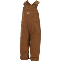 Carhartt 남아용 멜빵바지 브라운 4T