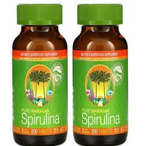 뉴트렉스하와이 퓨어 하와이안 스피룰리나 퍼시피카 500mg 타블렛 비건 글루텐 프리, 500mg 200 TAP  X 2 병