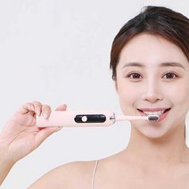 쎈젠카이수기술유한회사 PDO040 초음파 칫솔겸용 치아세정기 초음파세정/무선 후크식/플랫/혀 클리닝헤드 잇몸마사지 강도조절 치경포함 생활방수 무선충전식, 블랙
