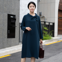 모슬린 여성 엄마옷 리본 면 원피스 FOP208130 마담/미시옷/중년여성의류/빅사이즈/40대/50대/60대여성옷