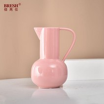 샌드세라믹화병 한보름 화병 오브제 대형 유광 장식 전참시, 핑크 스몰