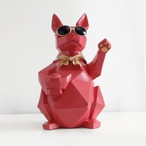 예쁜 그릇 집들이 선물고양이 개 인형 수 지 Moden 공예 동물 미니어처 귀여운 장식품 홈 오피스 스토리지, 03 Red cat figurine-L