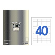 폼텍 LA-3102 광택 레이저용 라벨 (40단 20매), 1