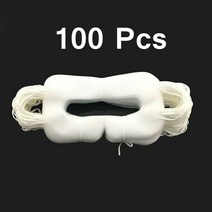 VR 헤드셋 vr 안경 컴퓨터 트래커 총 100 팩 마스크 커버 위생 일회용 마스크 땀 통기성 얼굴 보호 용 부직포, 100개 흰색