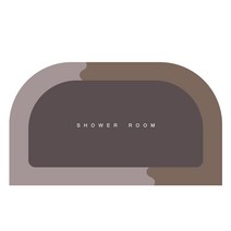 우드홈 빨아쓰는 로고 규조토 발매트, 하프문-브라운(60x40cm)