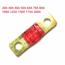 5/10 PCS ANS 퓨즈 20A 30A 40A 50A 60A 70A 80A 100A 125A ANL 골드 도금 스터드 자동차 미니 카 스테레오, 03 40A_02 10 Pcs