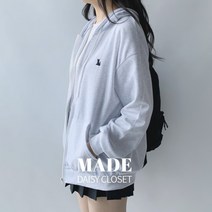 [자체제작/아방핏] 고양이 자수 오버핏 후드집업 / 봄 가을 겨울 기모후드 학생 교복템 루즈핏 여성 남성 남녀공용