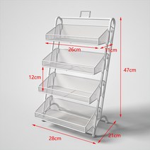 행사매대 이동식 진열대 가판대 접이식 판매대 선반 플리마켓 마트 철제 약국 카운터 편의점, 하얀색