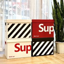 종이 정리함 수납함 상자 다용도 이사 34X25X26.5cm, 화이트SUP, 본상품선택