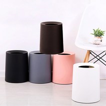 레드캣 유로피안 모던 인테리어 휴지통, 모던원형휴지통(8L)-블랙