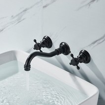 슬림수전 엔틱 전화기 샤워기 거위목 일반수도꼭지블랙 목욕 세면대 수도꼭지 세면대 싱크 수도꼭지 욕실, 01 Black Bronze