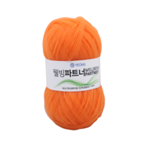 웰빙파트너 수세미(10+1) 1볼판매 스크러빙얀 털실 샤워볼 사워타올 해나뜨개실, 07 주황