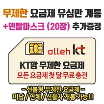 은우텔레콤 KT무제한요금제 선불유심개통, 1개, 선불데이터선택35