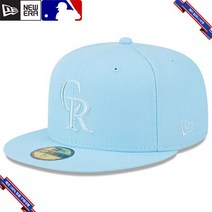 [미국정품] 907530 스냅백 캡모자 MLB [콜로라도 로키스] 뉴에라 2023 Spring Color Basic 59FIFTY Fitted Hat - Light Blue