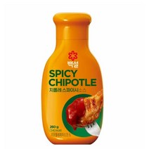 CJ더마켓 마약 소스 만들기 메뉴 개발 황금 레시피 백설 치폴레 스파이시 소스 양념 만능 비빔 국물요리 볶음 요리 국수 260G, 1개