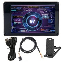 휴대용모니터 포터블모니터 듀얼 미니 TV LCD HD 듀얼 usb 컴퓨터 온도 모니터링, 콤보