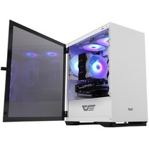 [darkFlash] DLM22 RGB 강화유리 화이트 (미니타워), darkFlash DLM22 RGB 강화유리 화이트 (미니타워)