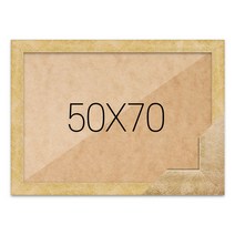 퍼즐액자 50x70 고급형 우드 골드, 단품