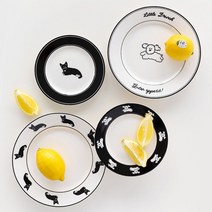 Little PaPer 세라믹 플레이트 세트 디저트 플레이팅 접시, 시도세트