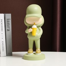 지구본 어린이지구본 별자리지구본 LED지구본 스마트지구본 불들오는지구본 조명 스탠드 북유럽 쿨 소년 동상 팝 아트 스트리트 음주 주스 힙합 조각 현대 사무실 홈 장식 선물 1026, 10.Green - 55x45x105cm