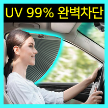햇빛바이 차량용 햇빛가리개 블라인드 커튼 암막 부착형 자석형아님, 1세대일반F. 간식타임(화이트)