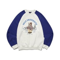 예일 맨투맨 스웨트셔츠 [무료 반품] [YALE x TUUK] LOUNGEWEAR CREWNECK BLUE / IVORY