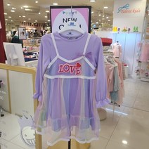 쁘띠앙팡 봄가을대박세일~@@티서츠랑 레이어드한듯한 스타일~~샤원피스가 넘 이뻐서 가을 룩으로 강추아이템~~화사 원피스에요^^^
