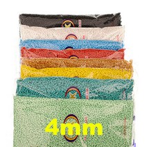 4mm 비즈 공예 재료 시드비즈 구슬 칼라비즈 부자재 1팩(450g), 4mm : 03_글로시에메랄드_(1팩)
