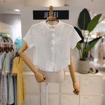 제이케이 카라엠보싱블라우스(JM7BL1029B)