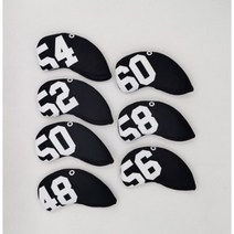 골프 숫자 웨지커버 48도 50도 52도 54도 56도 58도 60도 7종세트, 화이트