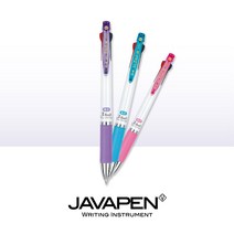자바펜 초저점도 Jet3 Ball-M 0.5mm 3색 유성볼펜, 퍼플