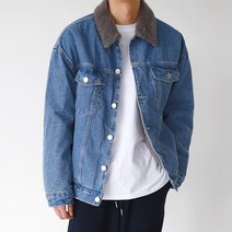 덤블 카라 오버 데님 자켓