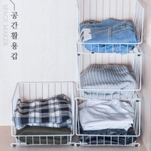 옷장 수납 옷걸이형 바구니, 중형