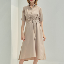 리안뉴욕 온라인단독 벨티드 셔츠 원피스