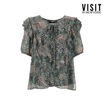 비지트인뉴욕 프릴 빅 칼라 프린트 블라우스 VY5SS3K