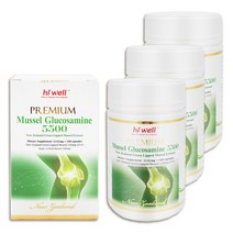 굿소일직구 hi-well 프리미엄 홍합 글루코사민 5500mg 540캡슐, 뉴질랜드 천연 초록입홍합 추출물 함유