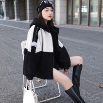 라오농여자후드집업 니트후드집업 여자후드 유럽역 기모후드 루즈핏lALfe123