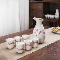 사케 세트 사케잔 히노끼 원목컵 이자카야 사케데우기, 연화(1냄비 6컵)