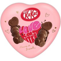 네슬레 일본 킷캣 kitkat 초콜릿 하트 풀 베어 하트캔 틴케이스, 단일상품개