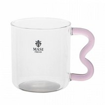 HKR309283웨이브 손잡이 유리 머그 400ml, 본상품선택
